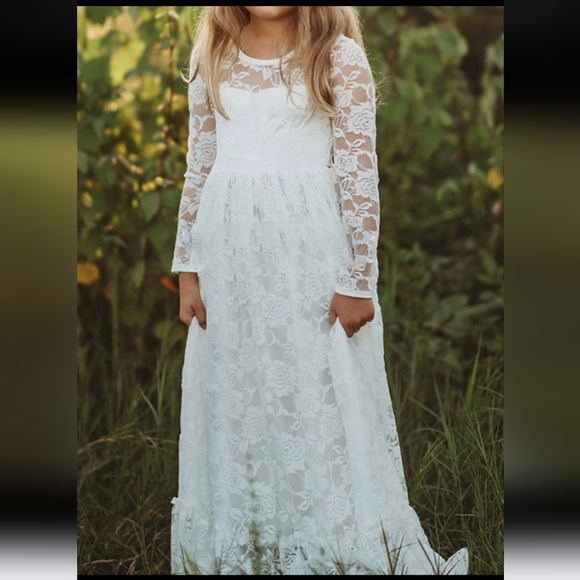 Only Little Once Flower Girl Dress Size 5T - Picture 1 of 12